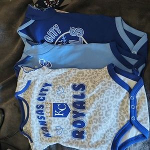 MLB Official Merch Kansas City Royals infant onsies